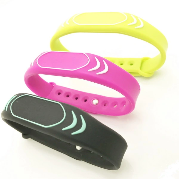 Bracelet étanche personnalisable 13,56 MHz NFC Bracelet Wedding RFID bracelets en silicone