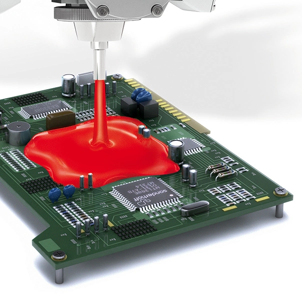 Caucho de silicona líquida para el sello de la servidumbre de rellenado de PCB y componentes electrónicos