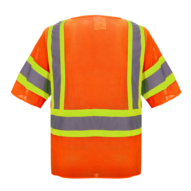 Horse Riding High Visibility Men's Workwear Traffic with Short Sleeve Reflective Safety Vest