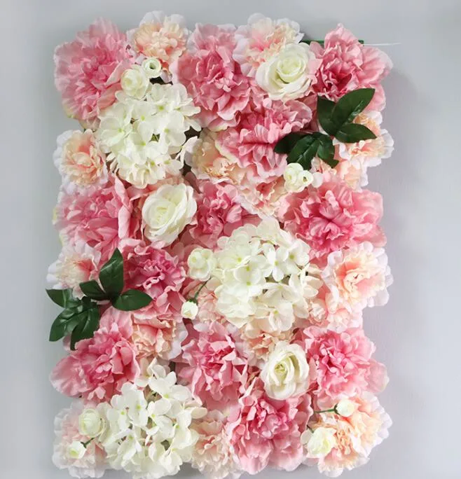 Mur de fleurs artificielles pour la fête de mariage à l'Intérieur décor mural extérieur 40cm*60cm