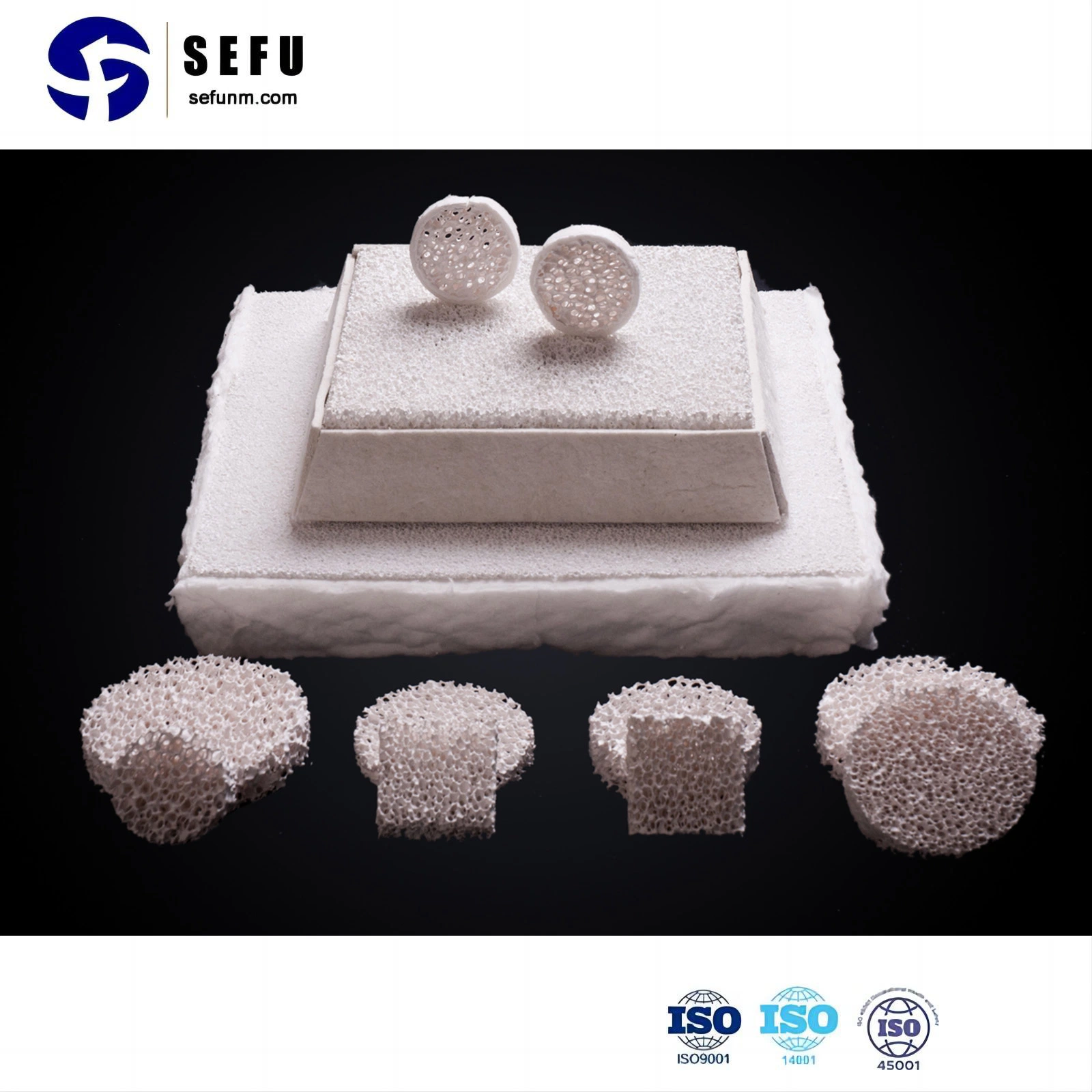 Refractory Porous Ceramics Foundry Bricks Alumina Ceramic Foam Filter for Aluminum Casting Molten Metal Filtration