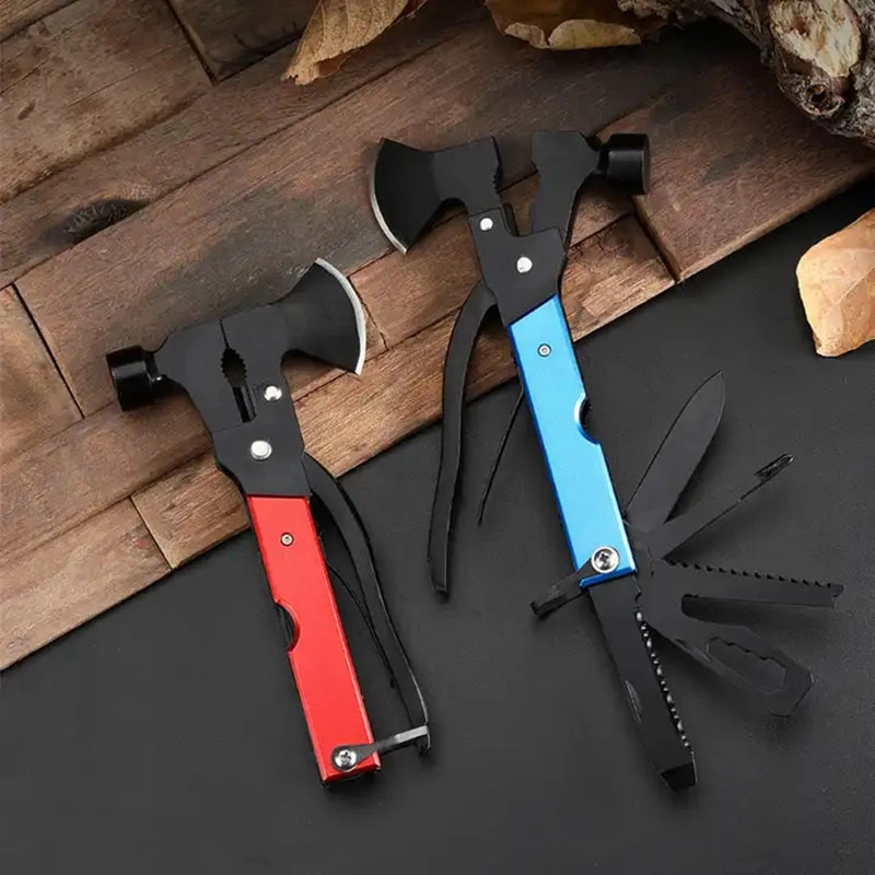 Neu Ankunft Faltung Camping Multifunktionale Multi Tool Hammer mit Licht