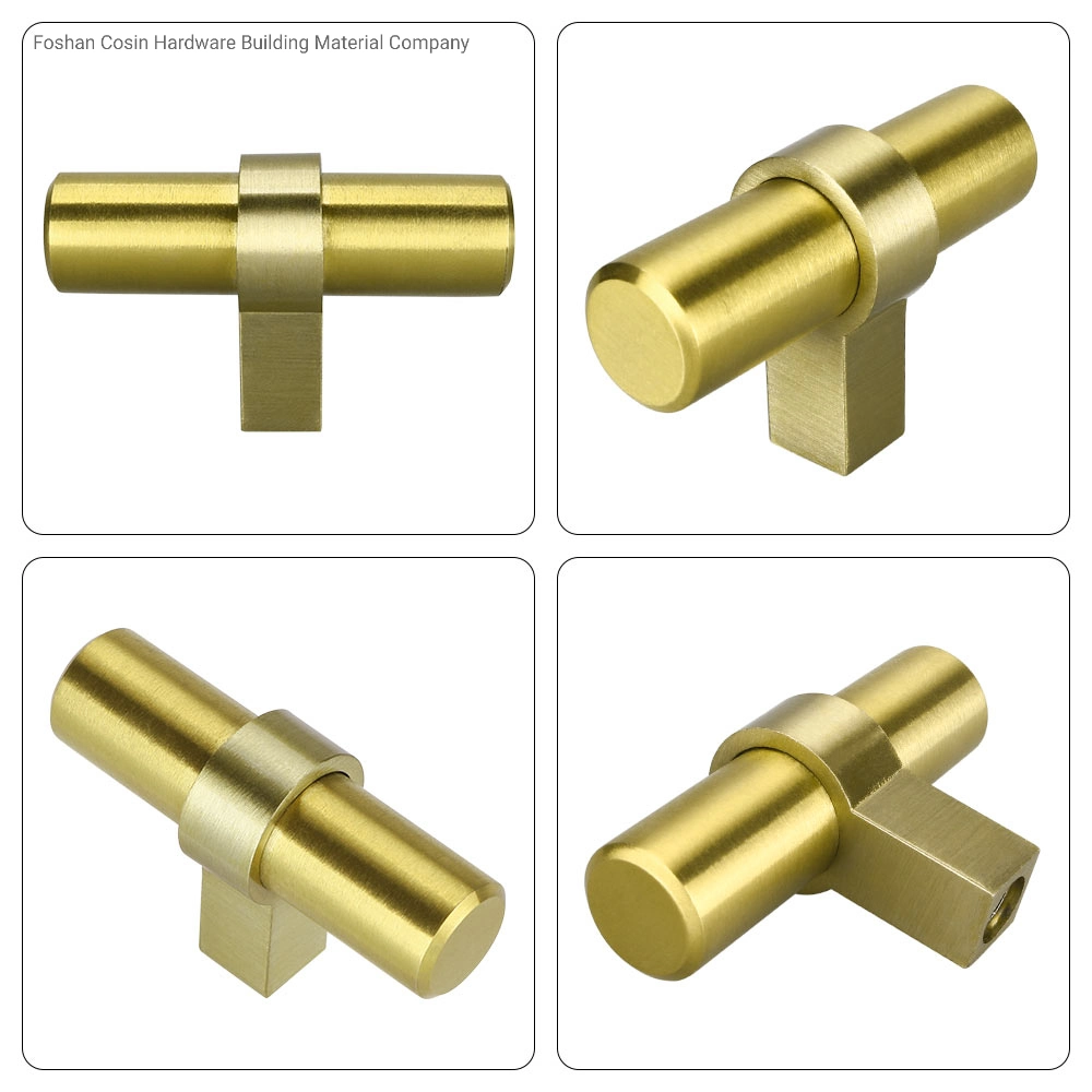 CS012 T Bar Handle Knob Stainless Steel Knob Stainless Steel Handle Hollow and Solid Gold Handle