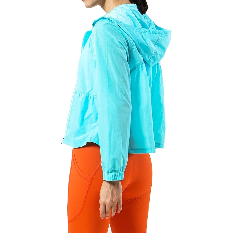 100%Polyester Gym Wear Sun Protection Women Full Zip up Track Sports Jackets