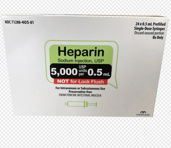 GMP Certified Heparin Sodium Injection 5000iu/5ml Support OEM