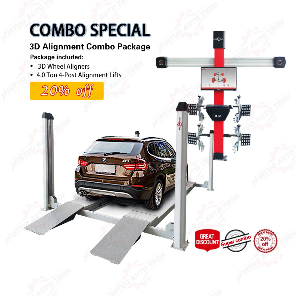 4 Post Parking Lift Car Hoist Auto Vehicle Lift for Wheel Alignment