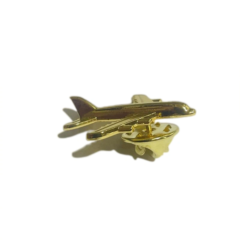 Custom 3D Die Cast Alloy Airliner Model Soft Enamel Lapel Pin Badges