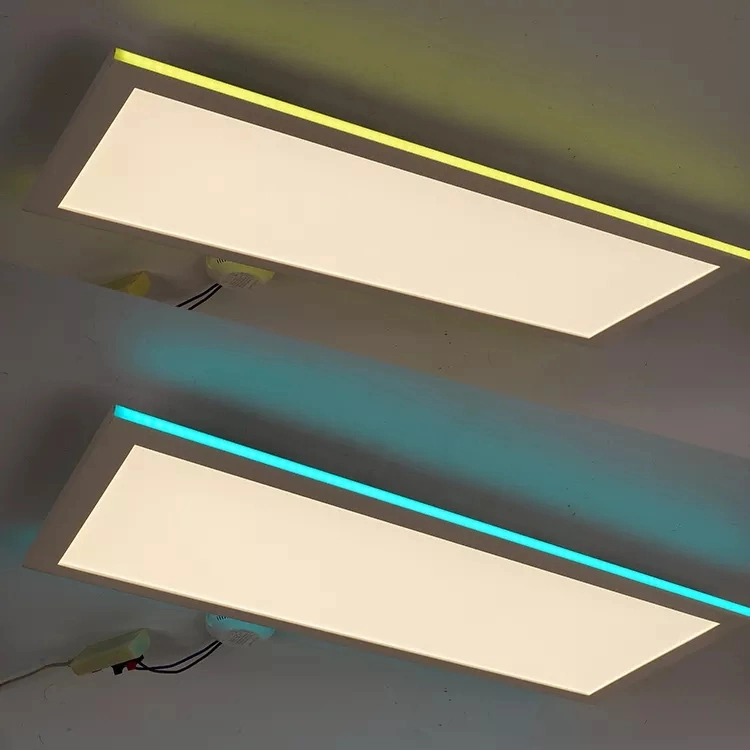 Multi-Color Back-Lite resplandor delantero de la luz de la suspensión de la iluminación comercial interior IP20 18W 36W 40W 48W 60W Embebido Panel LED Luz con 3000K 4200K 6500K y RGB