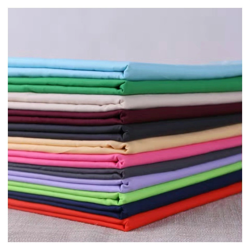 Colorful Solids Dyed 100GSM Breathable Organic Cotton Fabric for Garments