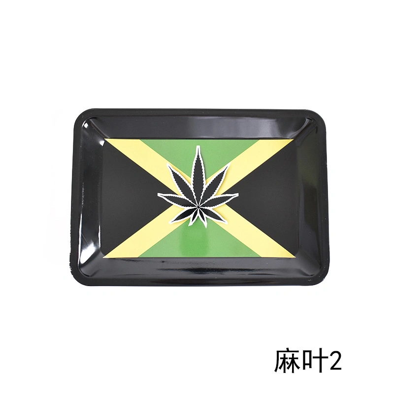 Vente en gros Custom High Quality Smoking Accessories Métal Tin Square Blank Plateaux roulants Sublimation 3D porte magnétique plateau roulant pour tissage Ensembles