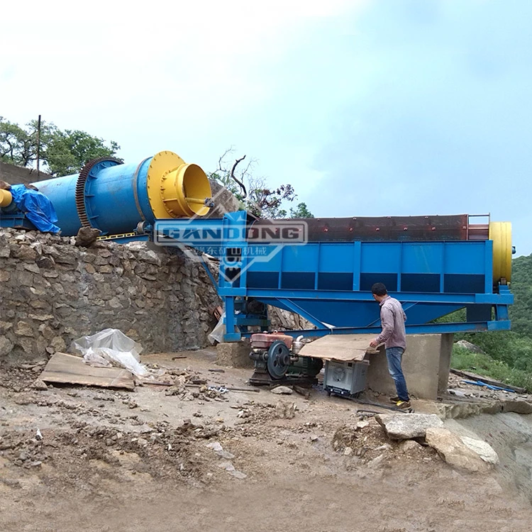 Pequeña mina de oro lavadora Trommel máquina de pantalla Precio