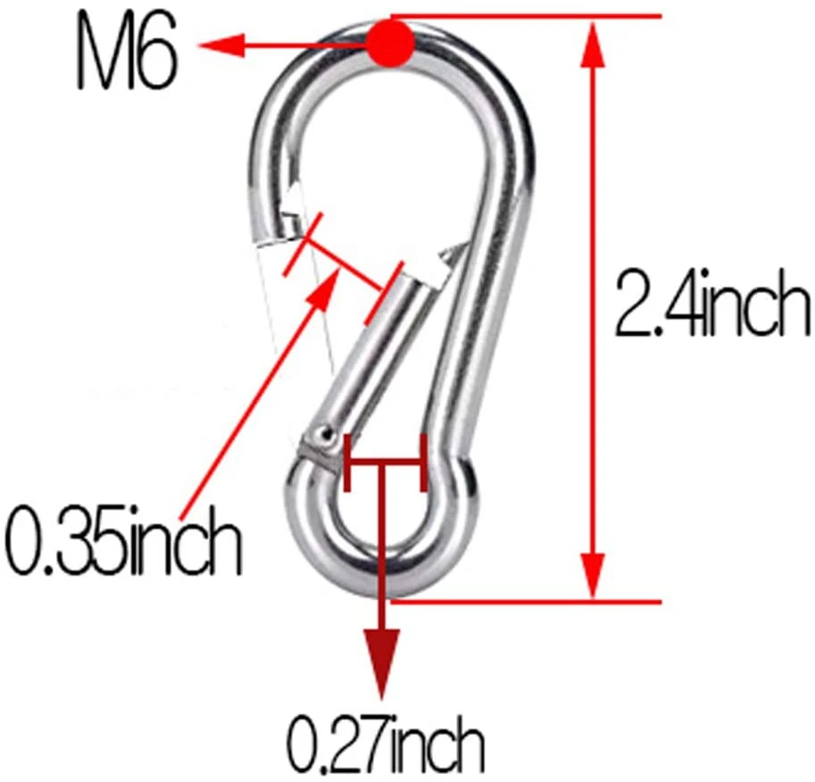 Wholesale/Supplier Black Clip Keychain Small Spring Snap Hook Safety Rotating Climbing Mini Locking Logo Aluminum Custom Metal Carabiner Hooks