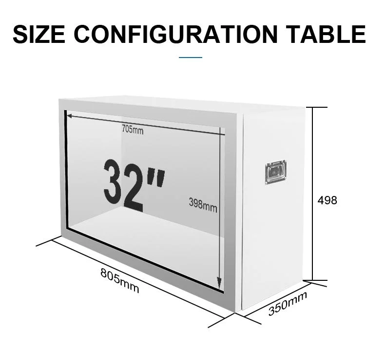 49 Inch 3D Effect Transparent LCD Display Cabinet Showcase