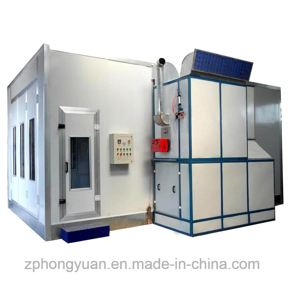 Hongyuan Baking Car Auto Paint Spray Booth Room for Sale with Gas Burner Diesel Waste Oil Burner Infrared Electric Heater and Tire Changer Wheel Balancer