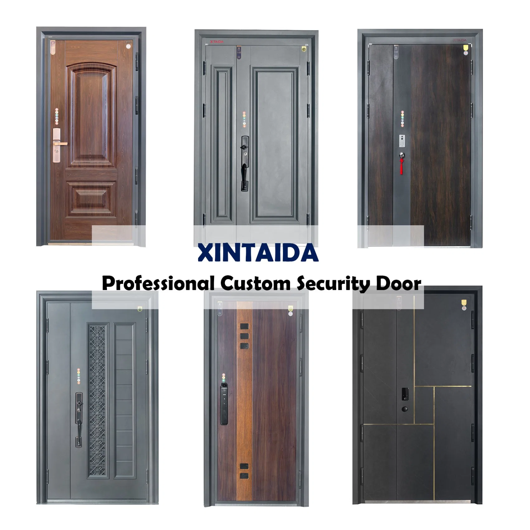 Xtd Custom European Design Copper Painting Steel Security Entrance Door