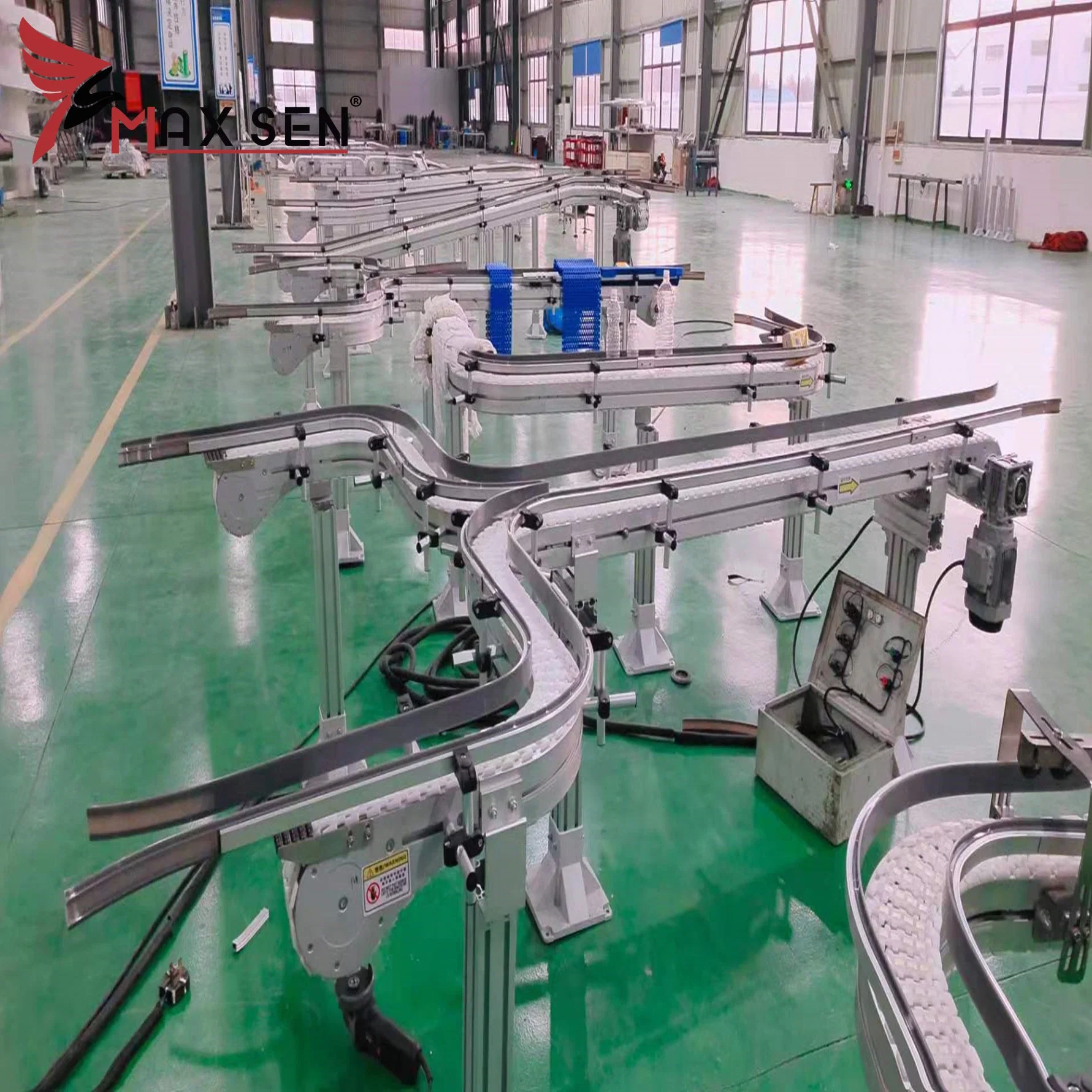 POM Plastic Flexible Chain Conveyor Flex Linked System with White Color for Medicine Industry