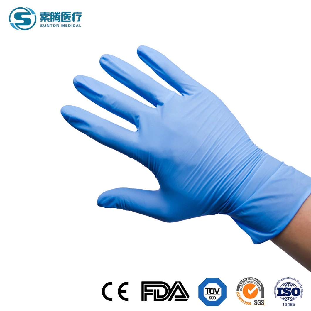 Sunton Hochwertige Latex-Handschuhe Einweg-Puderfreie Op-Handschuhe China Weiße Farbe Medical Grade Fäustling Lieferanten Probe Verfügbar Surgical Handschuhe