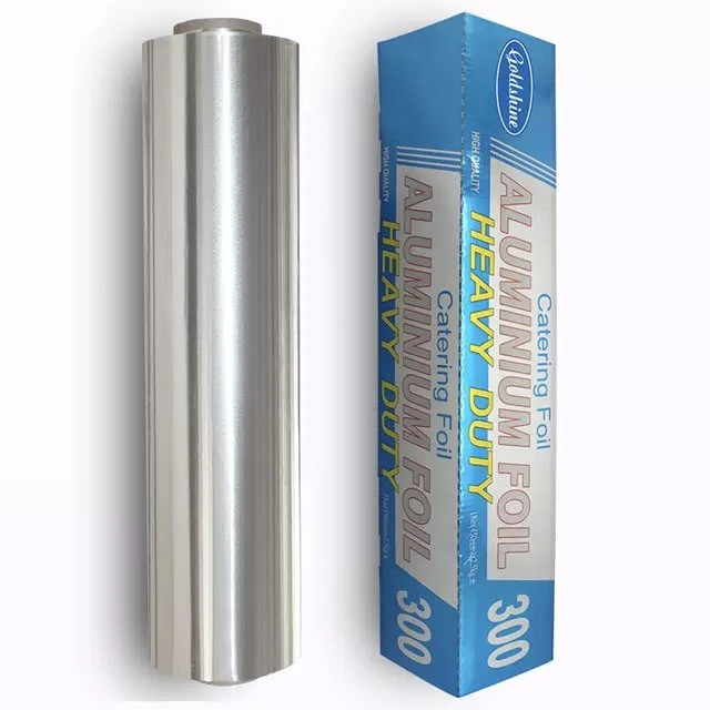 Kitchen Oil-Proof Fire-Resistant High Temperature Aluminum Foil in Blue Box