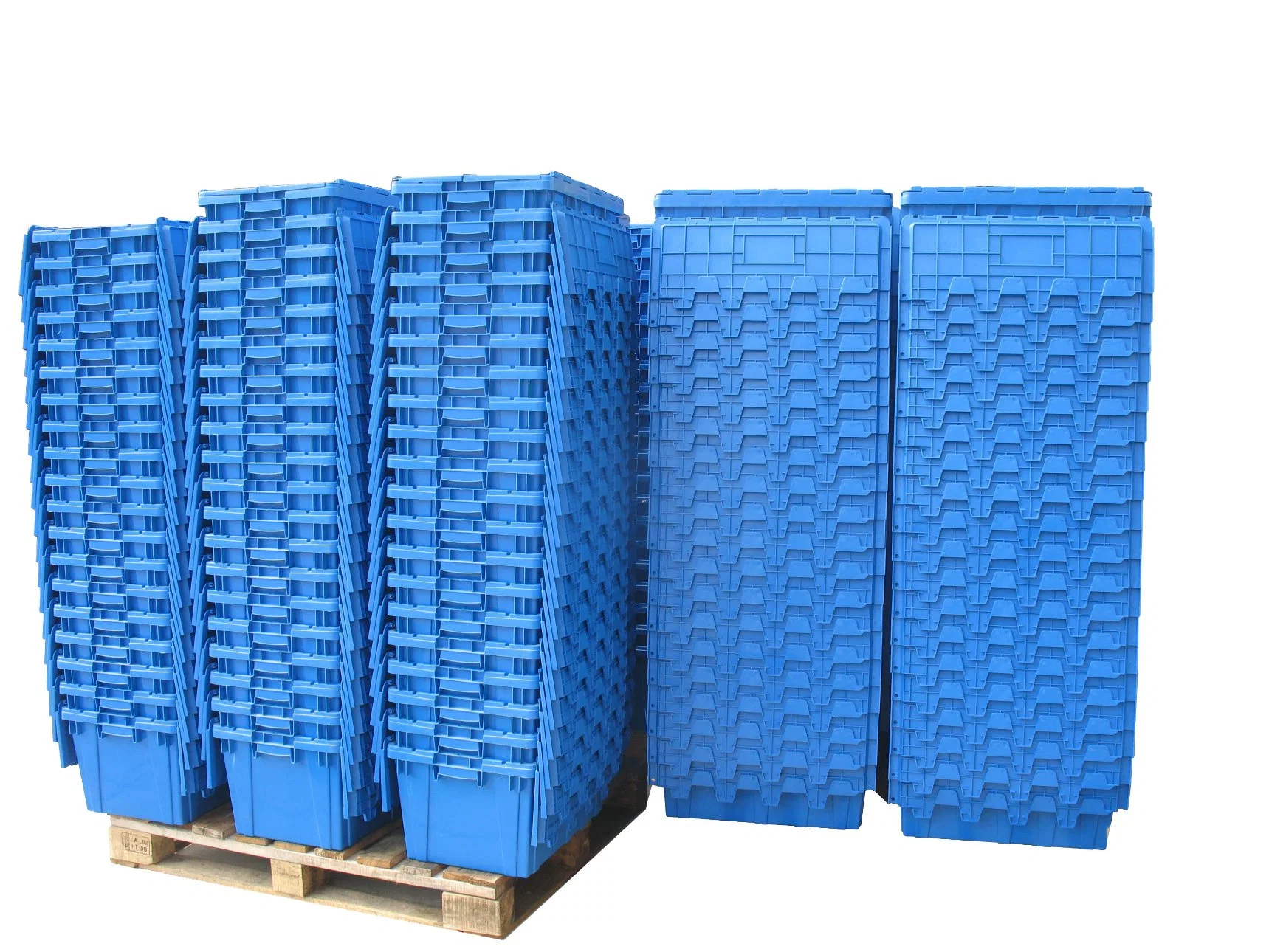 600*400 Distribución de plástico encajables cajas contenedores apilados