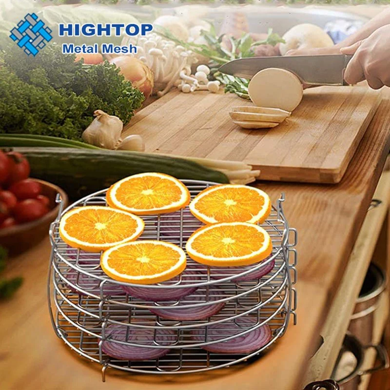 5-Tier Stackable Stainless Steel Air Fryer Household Food Grade Dehydrator Rack Stand