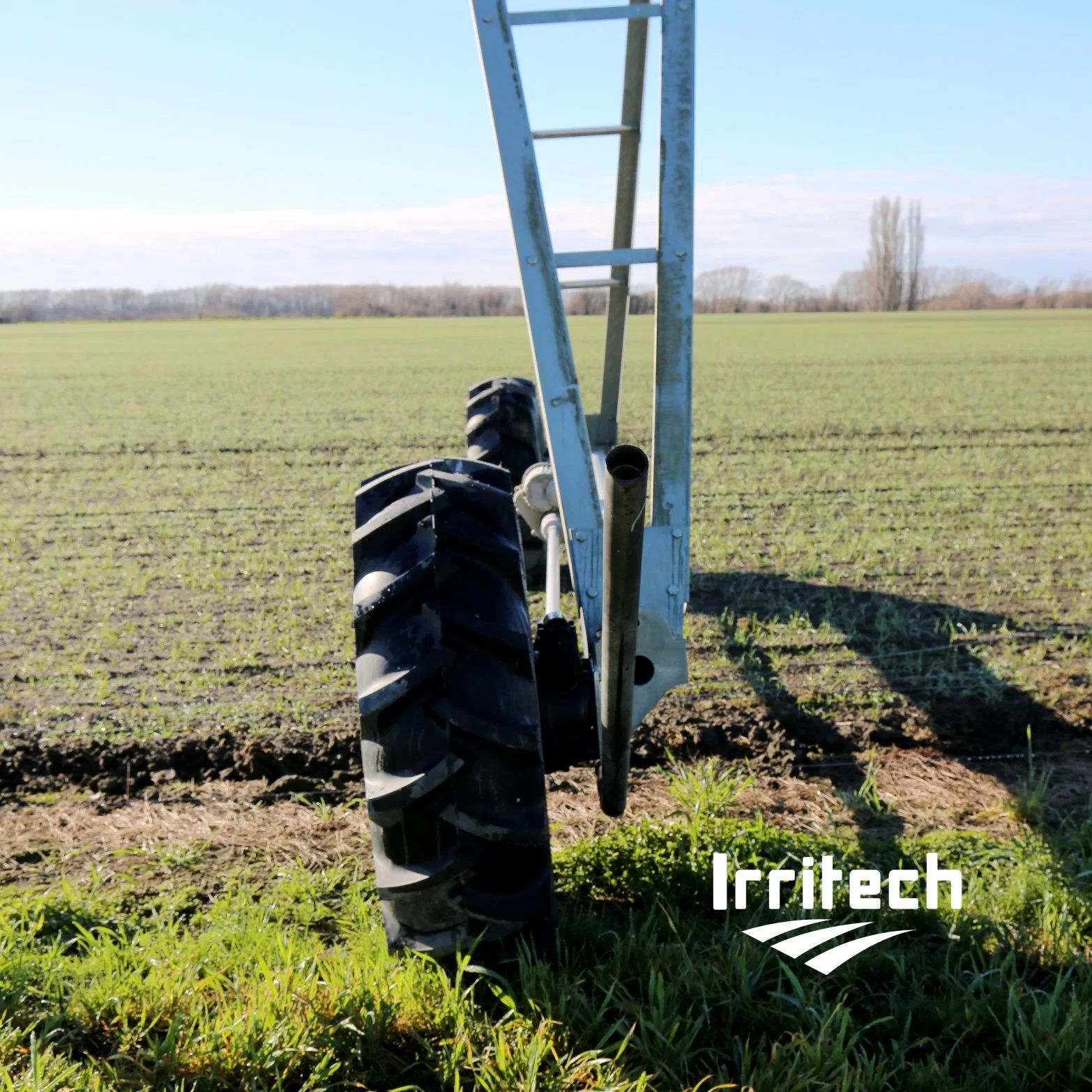 Mechanized Irrigation System Type Which Irrigates Crops in a Circular Pattern Around a Central Pivot