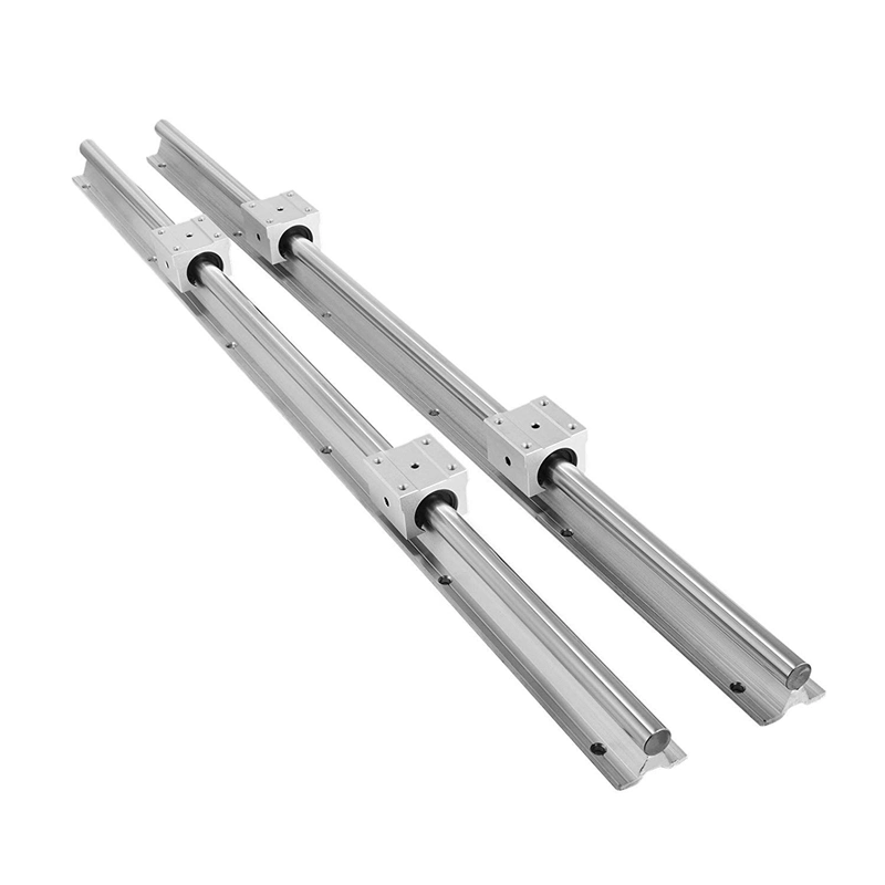 Linear Rail 2 Set SBR 20-650mm 2xlinear Rail Guide and 4X Bearing Blocks Set Guideway Square Type for Automated Machines and Equipments