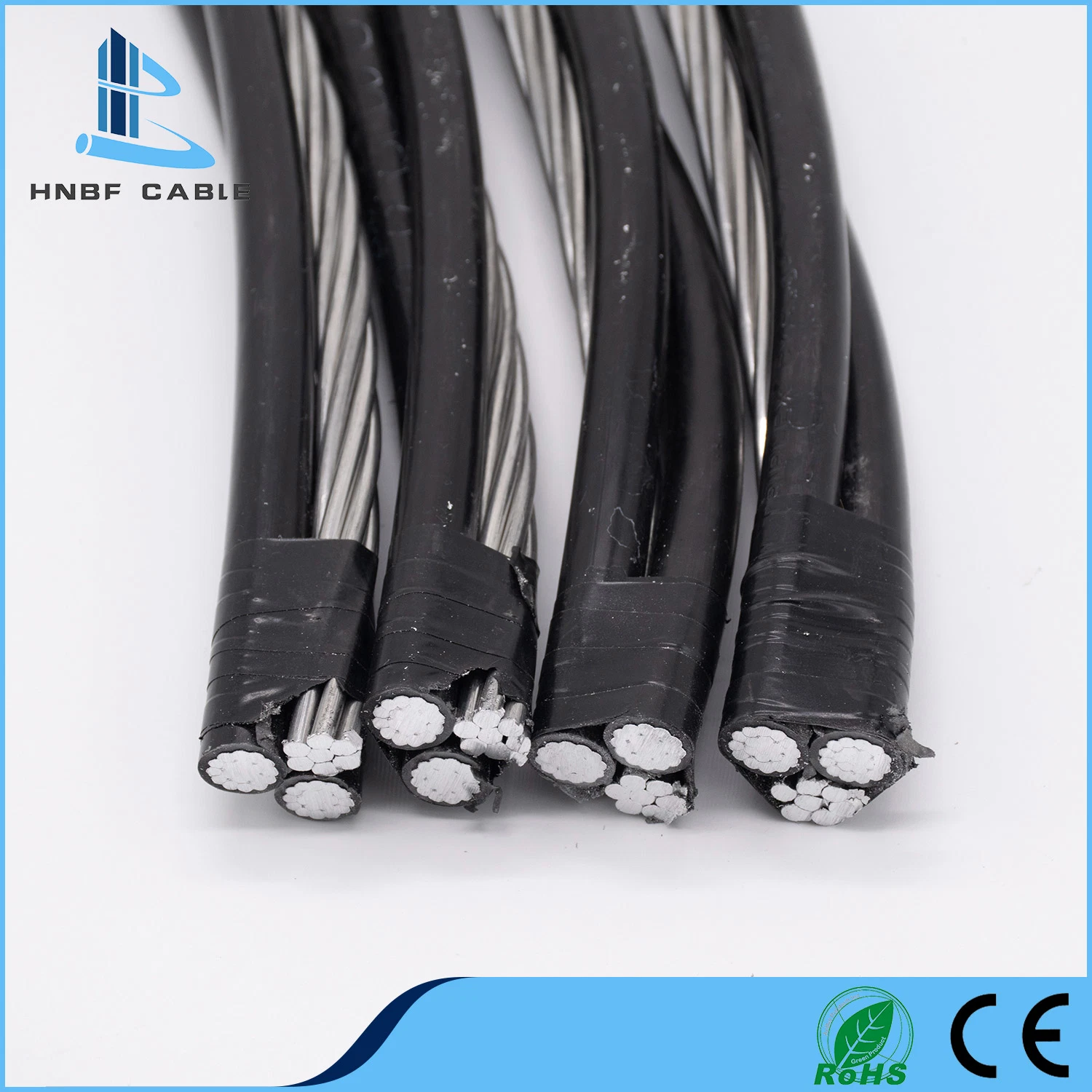 Aluminio 2*95+95sqmm XLPE/PE aislado ABC cable sobrecabezal Triplex Service Drop Cable