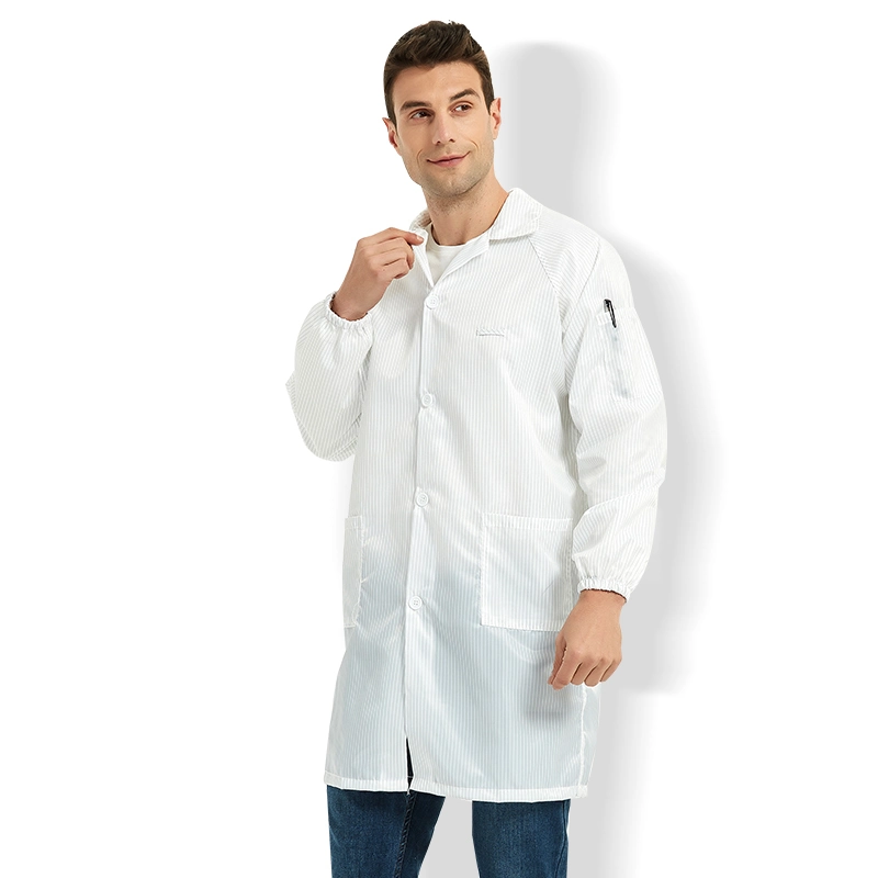 Custom Logo Cleanroom Antistatic Lab Clothes Dust-Proof ESD Garments with Hood