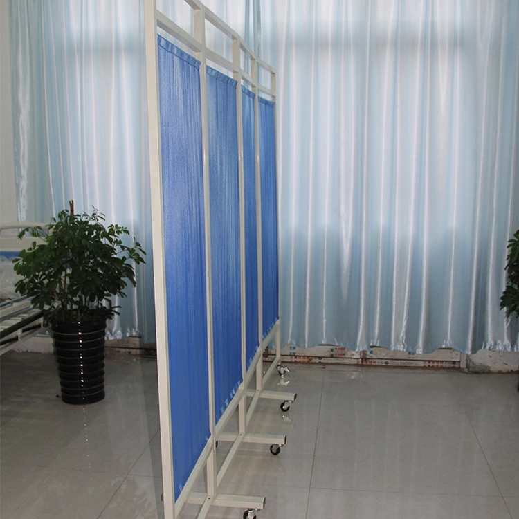 CE and ISO Hospital Bed Screen/Ward Folding Curtain 4 Folding Screen