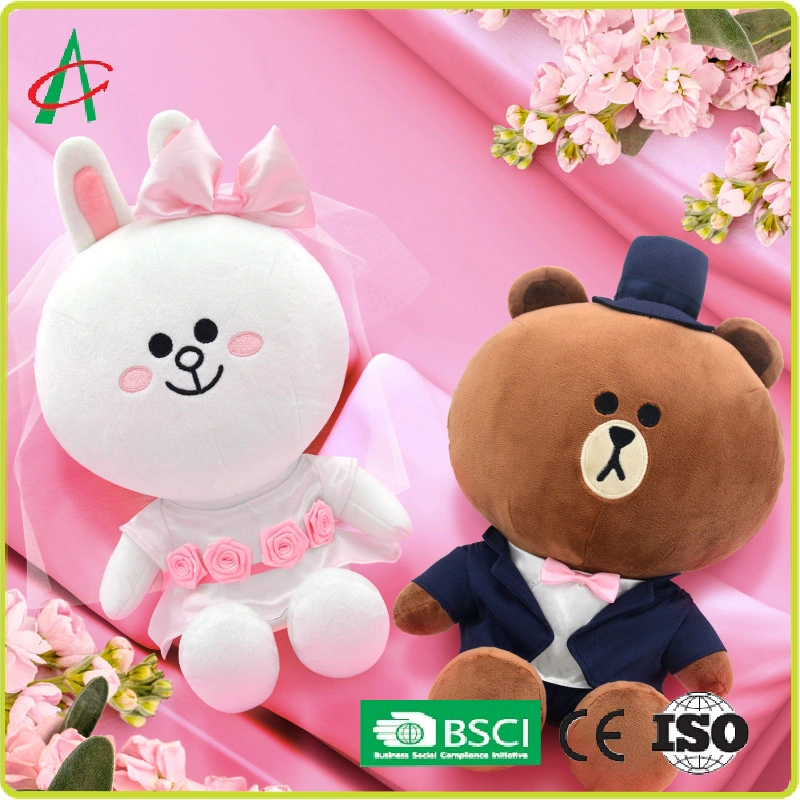 Robe de mariage, l'anglais le nom de famille d'ours, animal de peluche, cadeau de mariage