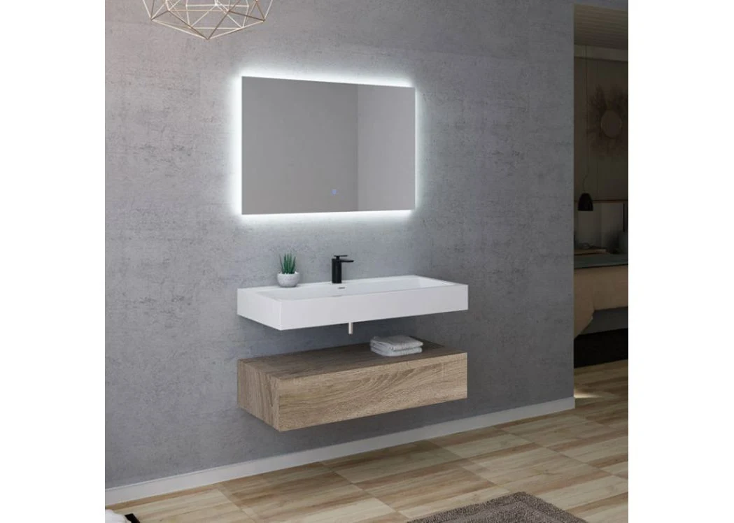 100cm Wall Hung Bathroom Furniture Set with Single Washbasin