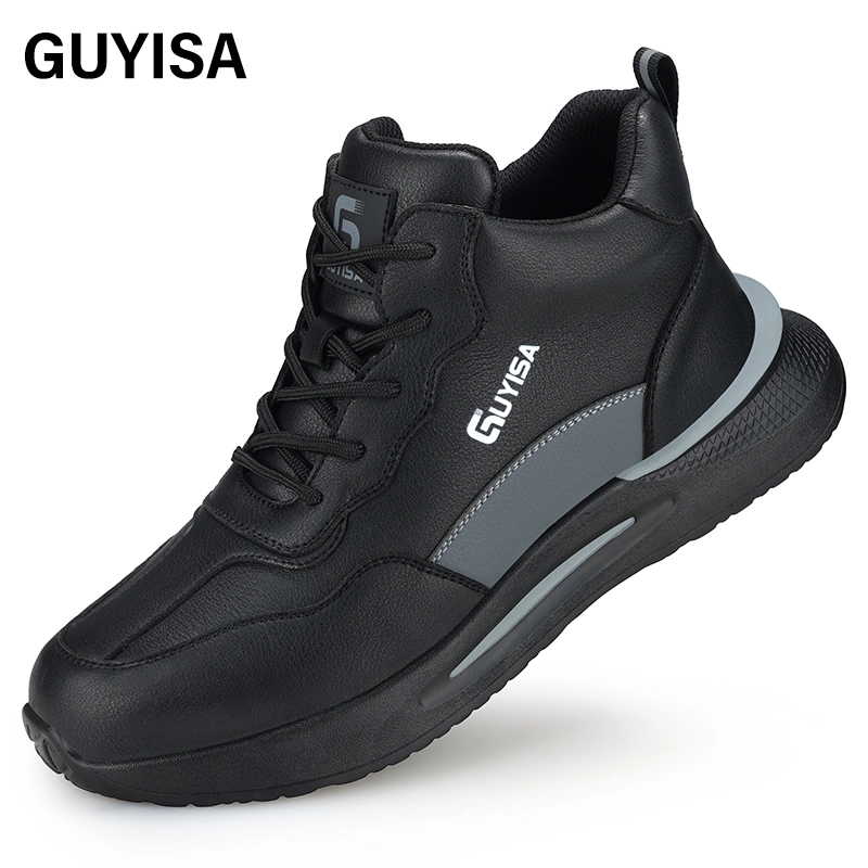 Guyisa 2022 Customizable Outdoor Shoes Breathable and Soft Men's Sports Steel Toe Safety Shoes