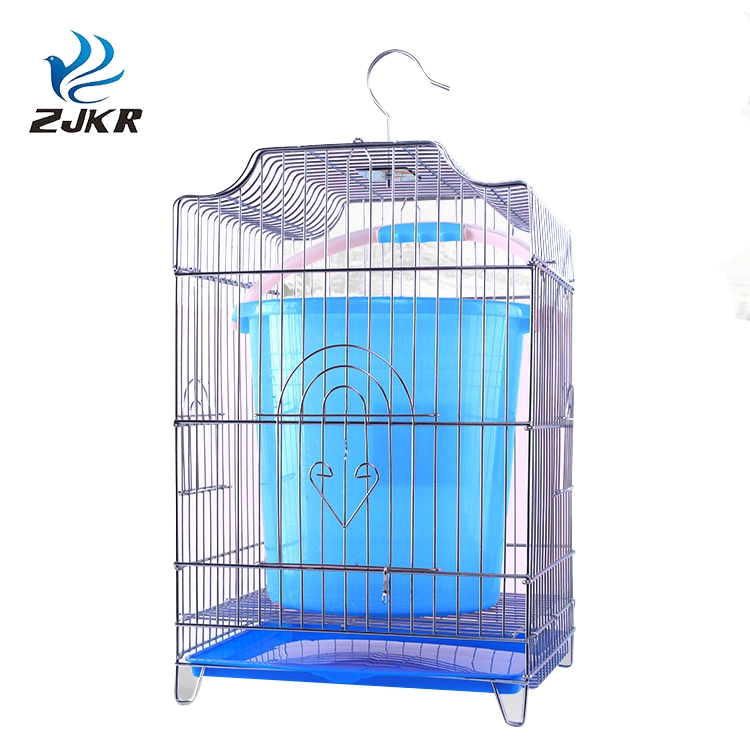 Tc4303-B Electroplating Stainless Steel Super Large Bird Cages with Stand for Parrots