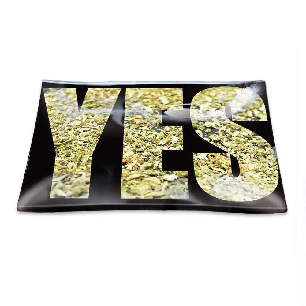 Anti-Drop Glass Tray, High Quality Cigarette Rolling Tray, Tobacco Accessories Glass Rolling