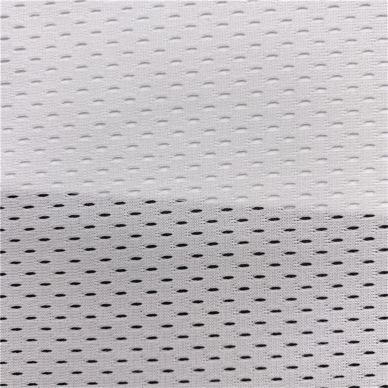 100% Polyester 75D White Mesh Fabric for Sport Top and Sport Jersey