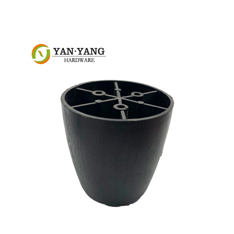 Yanyang redondo Negro Mesa de plástico Sofá de apoyo pies Muebles accesorio