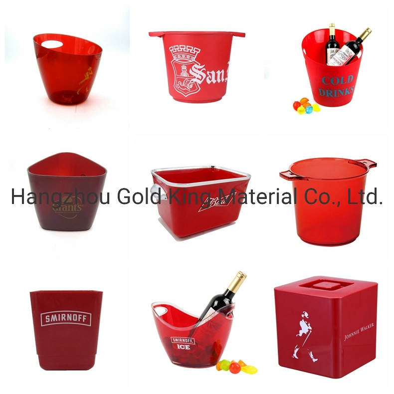 Small Capacity Orange Color Ice Bucket with Handle