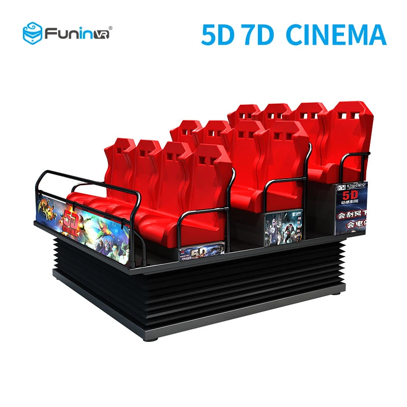 Hidráulica/eléctrica Zhuoyuan Cine 7D Multiplayer Juegos Interactivos