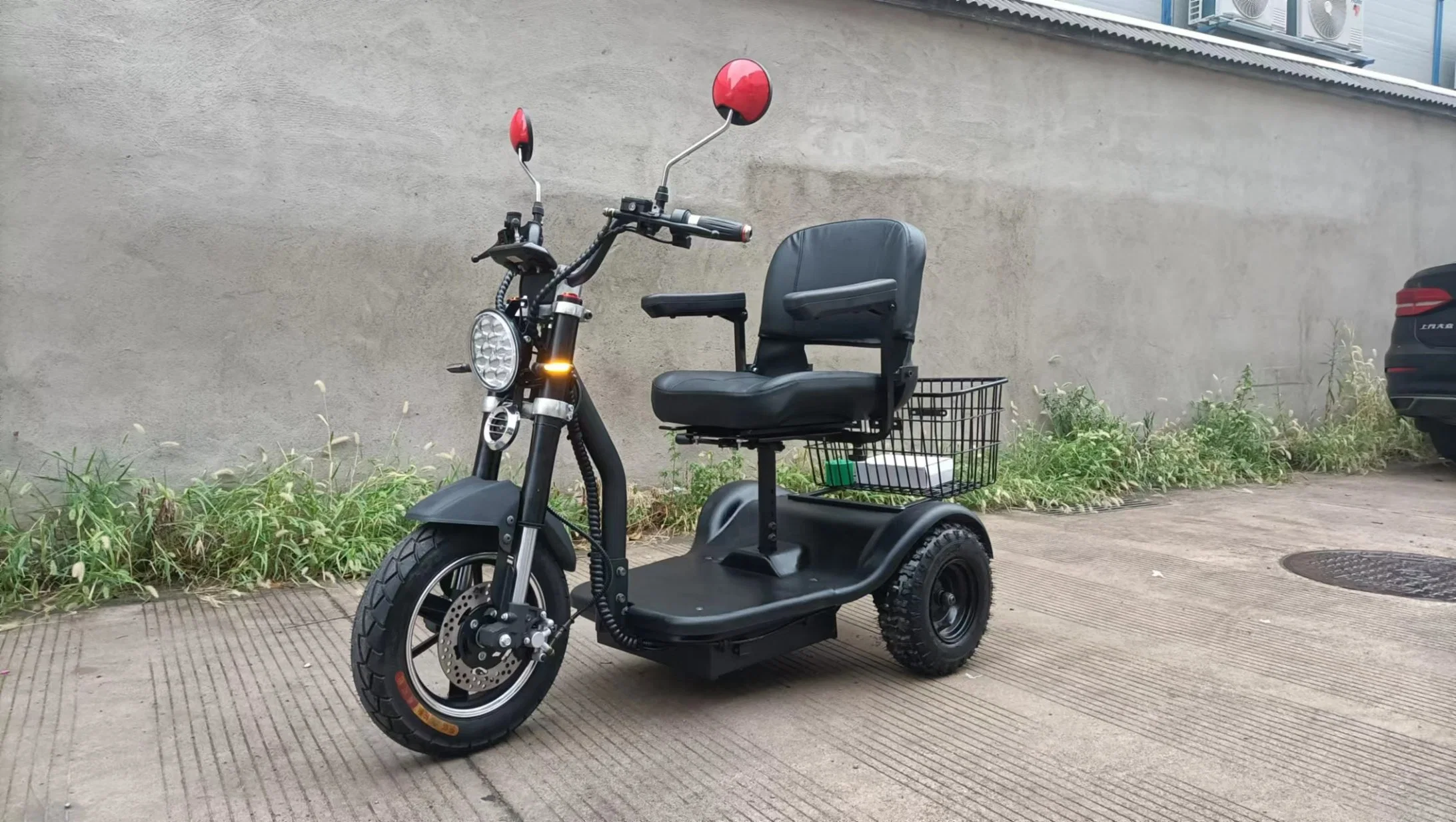 Commerce de gros 500W 48V 12Ah Tricycle de roue de la famille 3 vélo électrique Scooter pour adultes