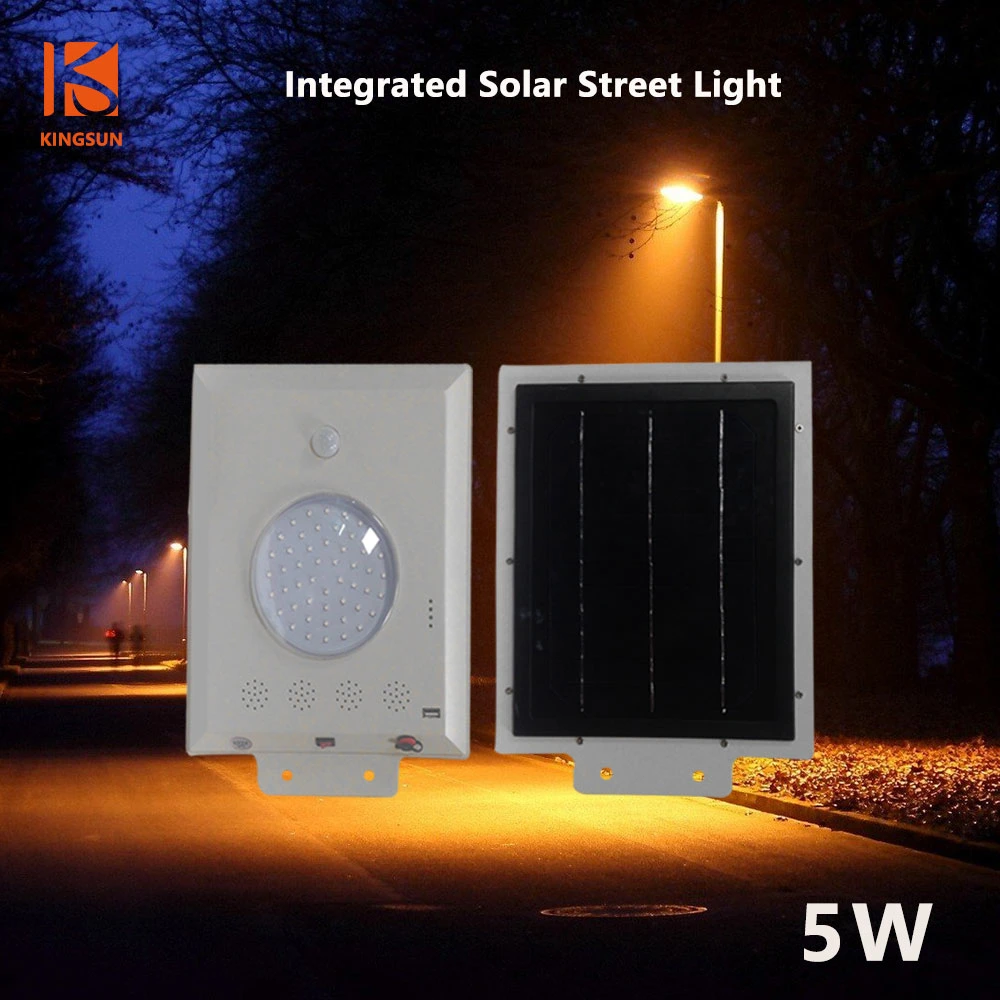 5W de alta eficiencia de la luz de Steet Solar INTEGRADA CON LÁMPARA DE LED