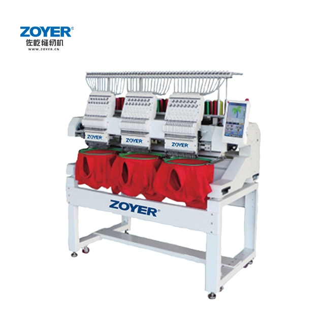 Zy-Em0903 Zoyer Garment Factory Use 3 Head 9 Needles Industrial Embroidery Machine