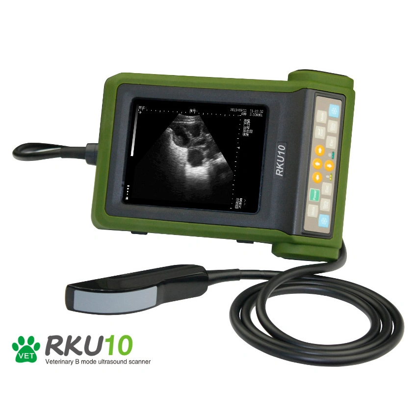 Veterinary Clinic Handheld Ultrasound Device with Linear Rectal Probe Animal Ultrasound Scanner