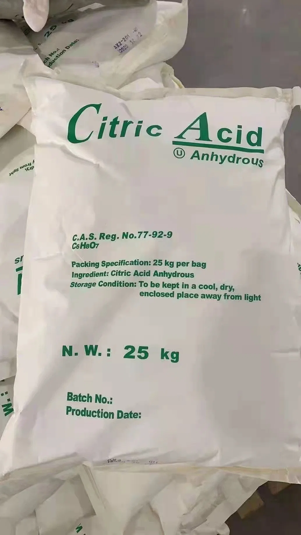 Factory Price Citric Acid Monohydrate Citric Acid Anhydrous for Snack, Biscuits Making