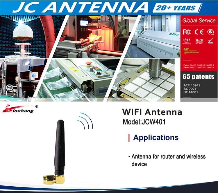 Directional External Outdoor Duck Rubber WiFi Antenna with RP-SMA Male Connector