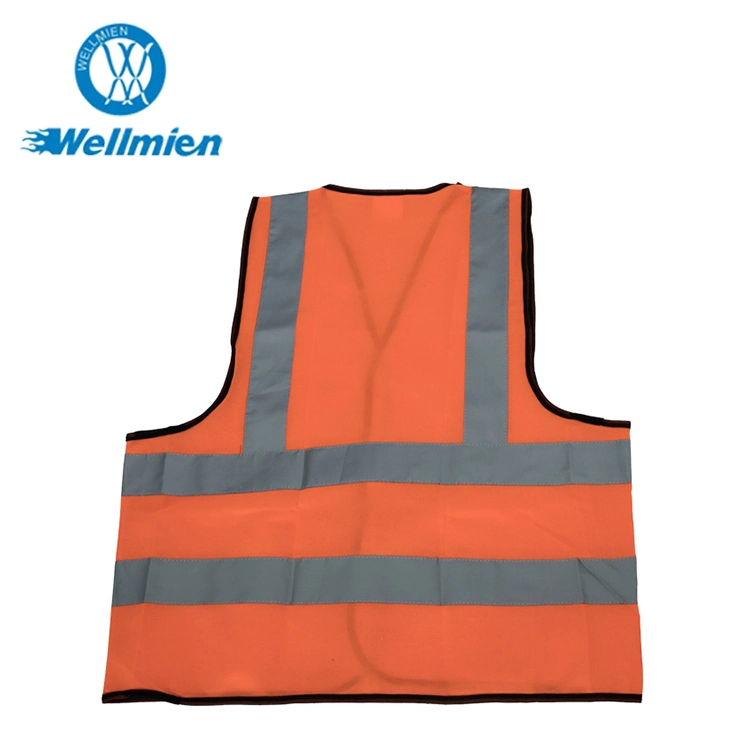 Wholesale/Supplier Safety Vests High Visibility Orange Clothing Outdoor Night Running Protective Construction Reflective Safety Workwear Vest