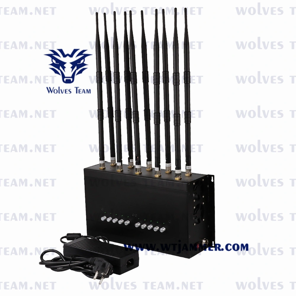 16 bandas potentes 50W CDMA GSM 3G 4G 5G móvil VHF UHF WiFi GPS Lojack Jammer señal