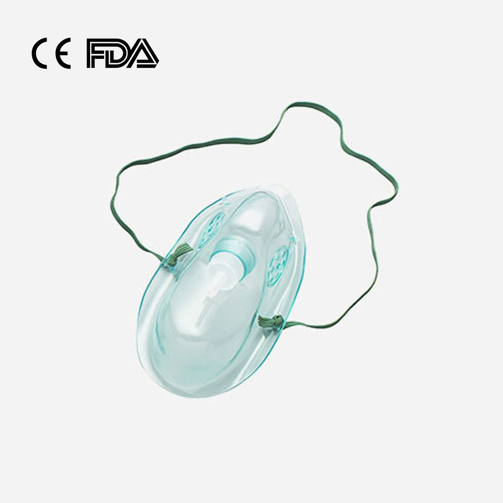 Oxygen Mask Factory Hospital Medical Plastic Disposable Oxygen Face Mask Adult XL/L, Pediatric M/S Size with CE, FDA Green