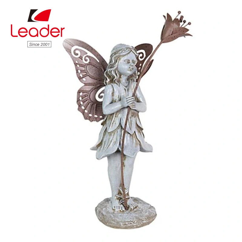 Polyresin Garden Figurine Cat Angel Garden Statue