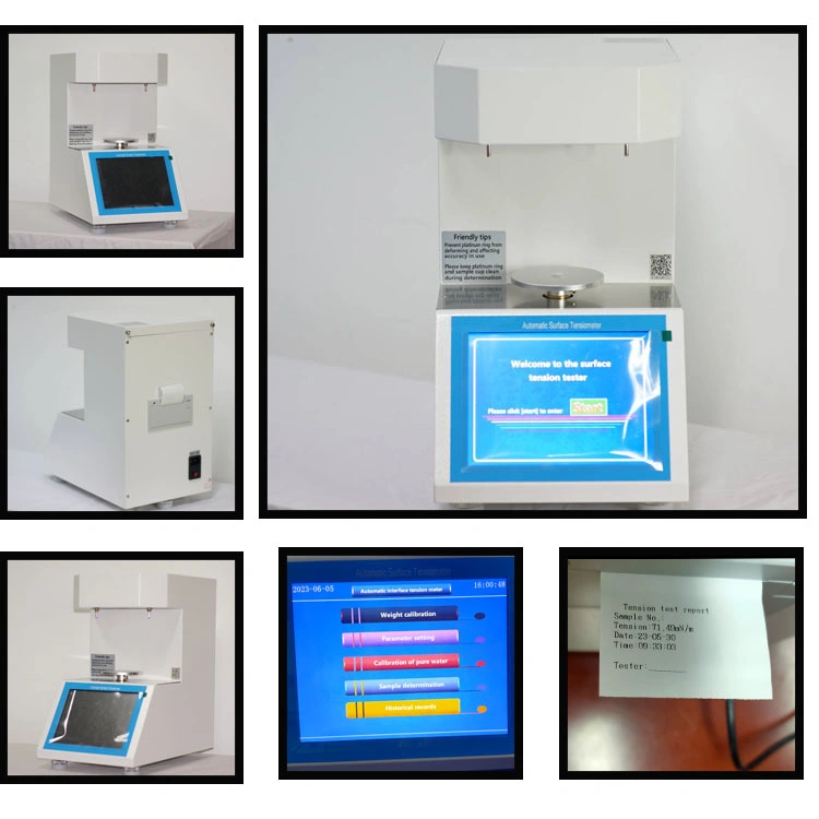 Aceite de transformador automático de tensión superficial interfaciales Tester de método de Anillo de platino