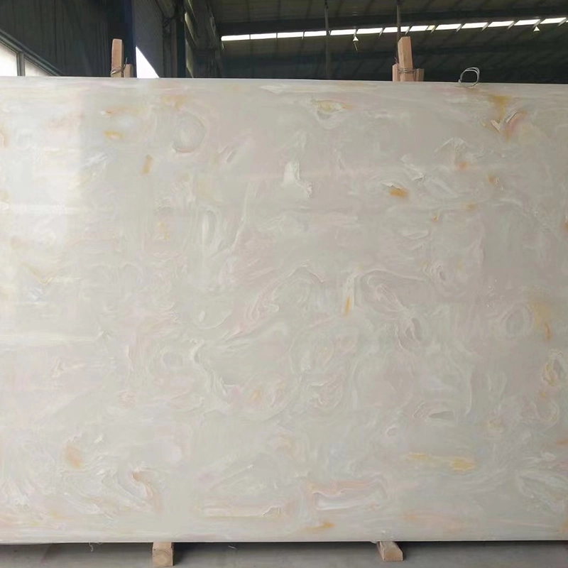 Blanc poli/jaune/beige/Vert Pierre artificielle/synthétique/marbre artificiel Onyx grandes dalles pour Décorations d'intérieur/fond de mur à prix réduit